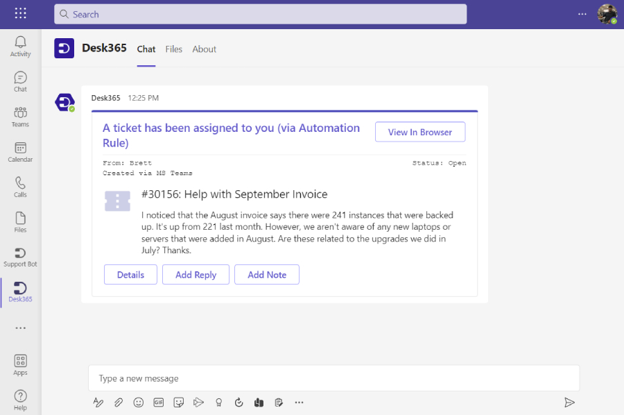 Desk365-Get notified instantly.