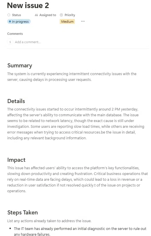 notion ticketing system